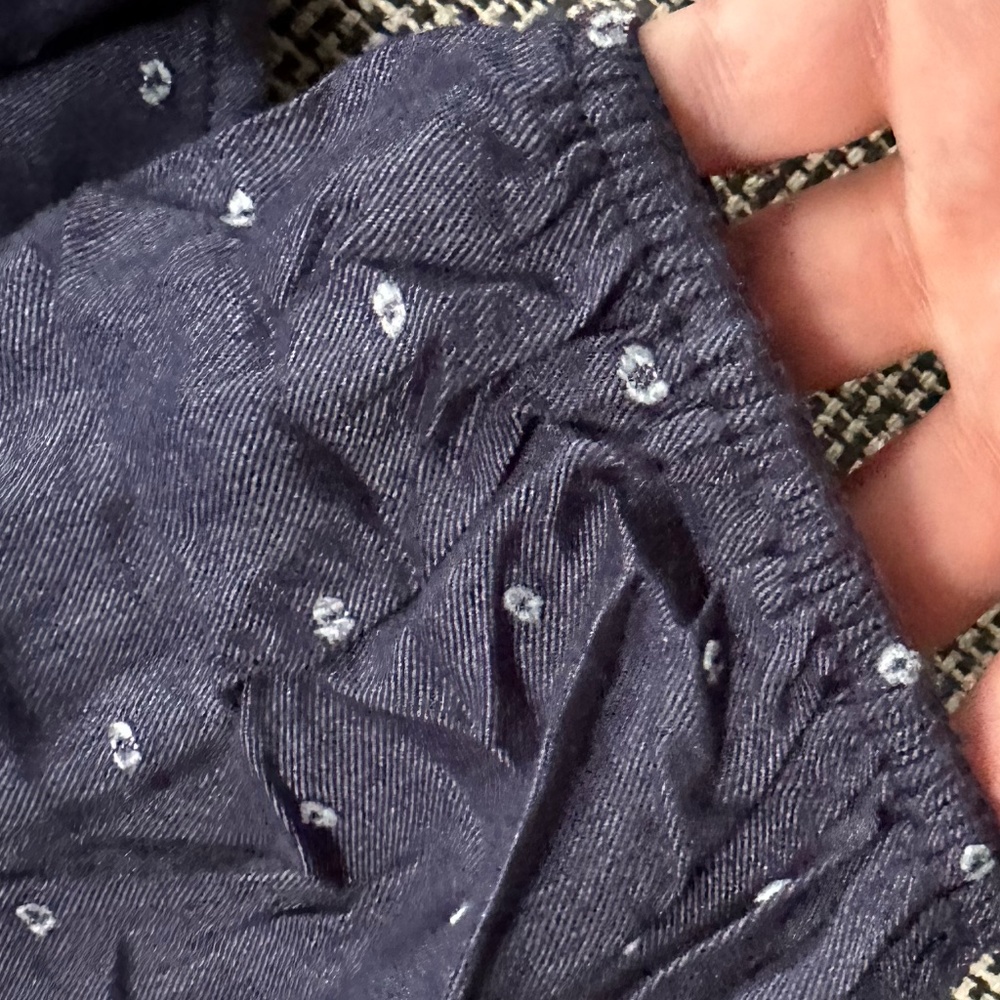 NWT - Blu Pepper - Tiered Clip Dot Top - Size L - Navy - Picture 9 of 14